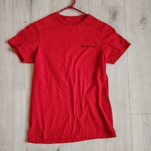 Columbia Red Short Sleeve Tee Classic Crew